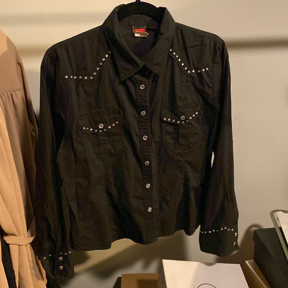 Mojo USA Bejewled Cowboy Shirt | Y2K | Vintage